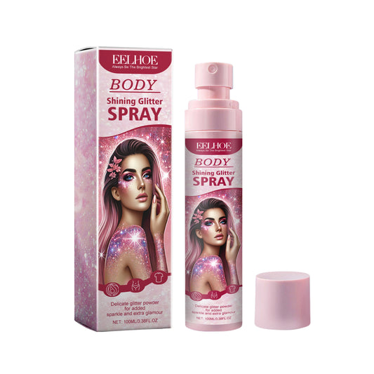 EELHOE Shimmer Spray - Face, Collarbone & Body Highlighter Natural 3D Glow Long-Lasting Sparkle