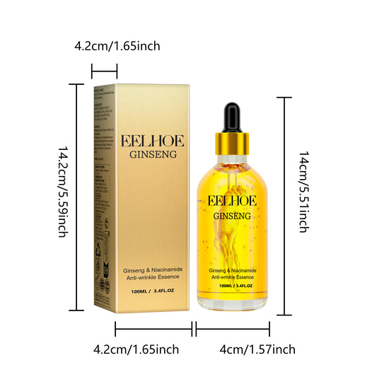 EELHOE Ginseng Essence - Facial Moisturizing Serum for Hydration, Eye Contour Refinement, and Elasticity for Youthful Skin