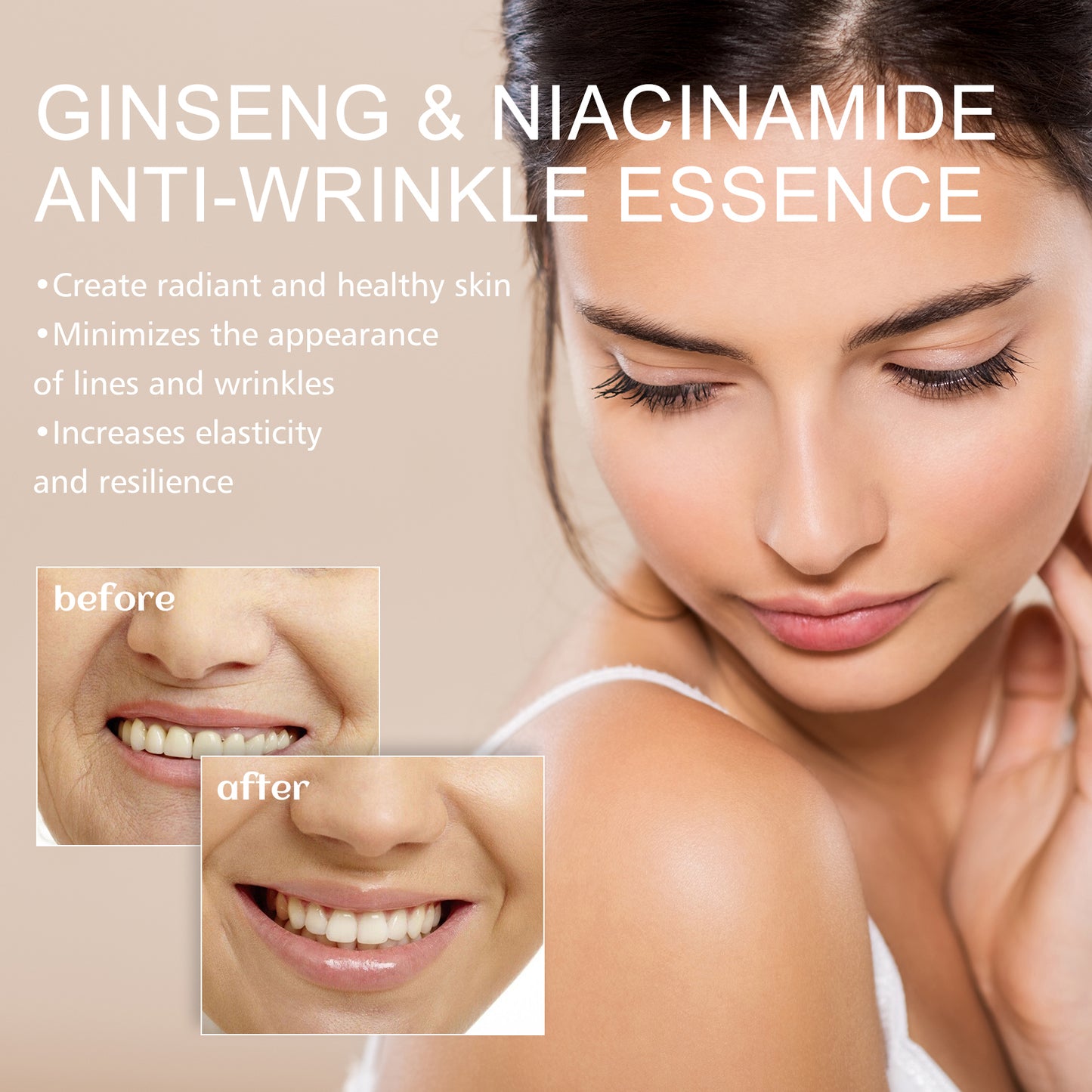 EELHOE Ginseng Essence - Facial Moisturizing Serum for Hydration, Eye Contour Refinement, and Elasticity for Youthful Skin